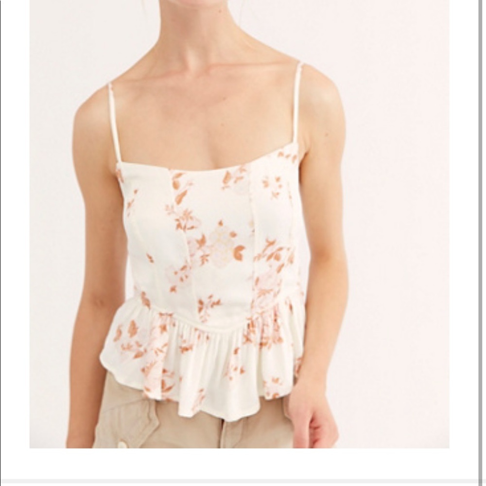 NWT Free People April Printed Corset Top sz XL